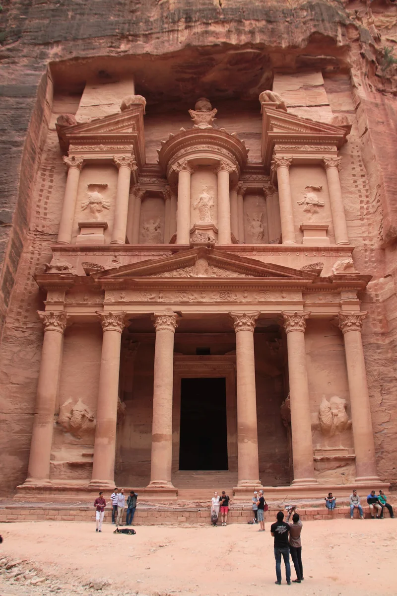 The Treasury at Petra, the first stop of a Petra and Wadi Rum day trip from Amman